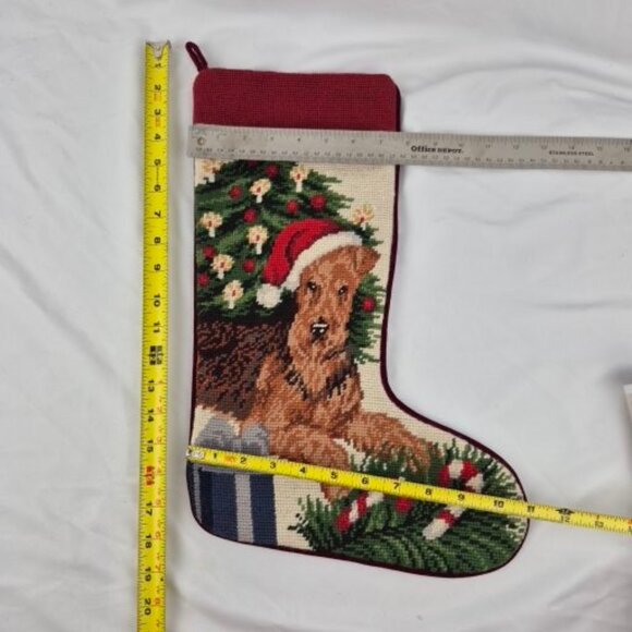Dog Needlepoint Christmas Stocking - Picture 13 of 16